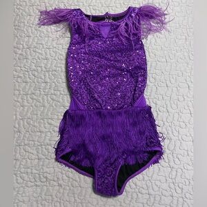 Purple Sequin Kids Costume Weissman medium child